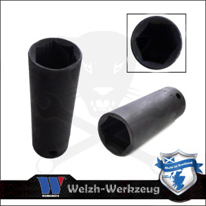 Lok-Typ Légkulcsfej - gépifej 1/2" 18 mm 6 lap hosszú - Welzh