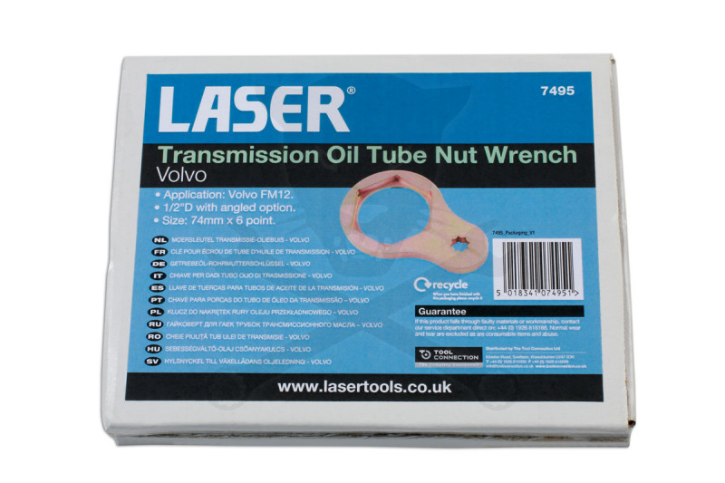 Váltó olajcső-anya speciális szerelőkulcs -VOLVO FM12- 74 mm-es 1/2"