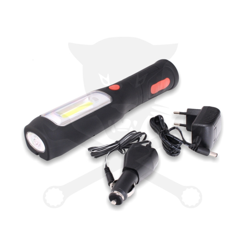 Szerelőlámpa LED 01 COB ledes + 1 LED elülső, profi