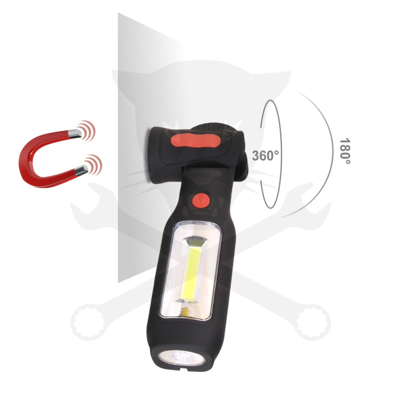 Szerelőlámpa LED 01 COB ledes + 1 LED elülső, profi