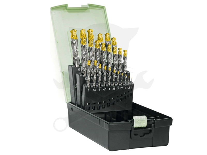 Csigafúró készlet HSS TiN Titán bevonatú 25 db-os 1.0-13.0 mm Walter IPARI (086712)