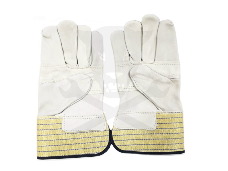 Kesztyű hasított marhabőr 11-es XXL Sárga-Kék EN4143 -