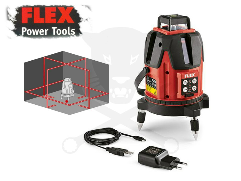 Lézerszintező, kereszt 20 m/ függ 5 m 1 víz./4 függ. 360°/90° FLEX (ALC 8)