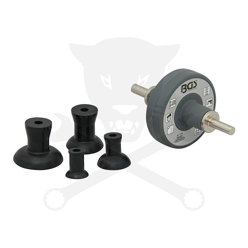 Szelepcsiszoló gépi szerszám adapter + 4 db gumifej 20+30+35+45 mm -BGS