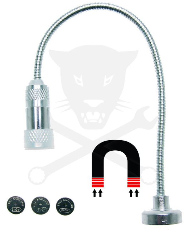 Szerelőlámpa LED 01 ledes flexibilis + mágneses