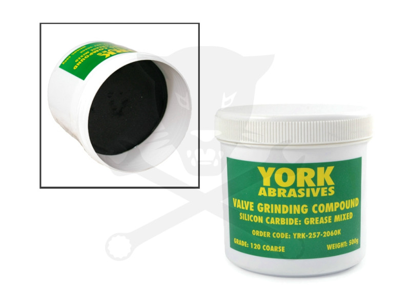 Szelepcsiszoló paszta, durva 120-as szilícium-karbid 500 gramm (YRK-257-2060K)
