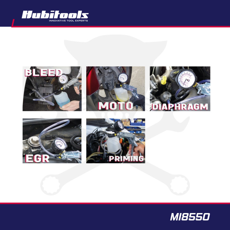 Vákuum- és nyomáspumpa készlet - fém - profi - forgatható óra MITYVAC-USA