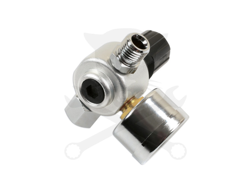 Nyomásszabályzó egység + manométer 1/4" 0-10 Bar -