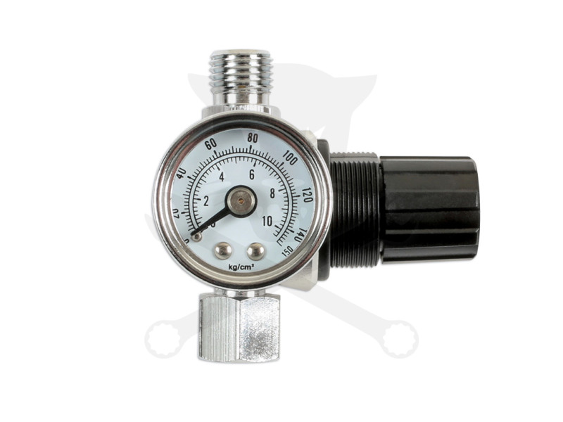 Nyomásszabályzó egység + manométer 1/4" 0-10 Bar -