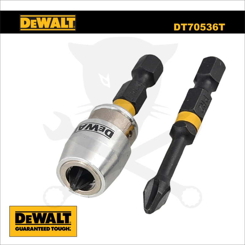 Bit tartó - gipszkartoncsavar-behaj, mágn. PH2x50 bitekkel - DeWalt