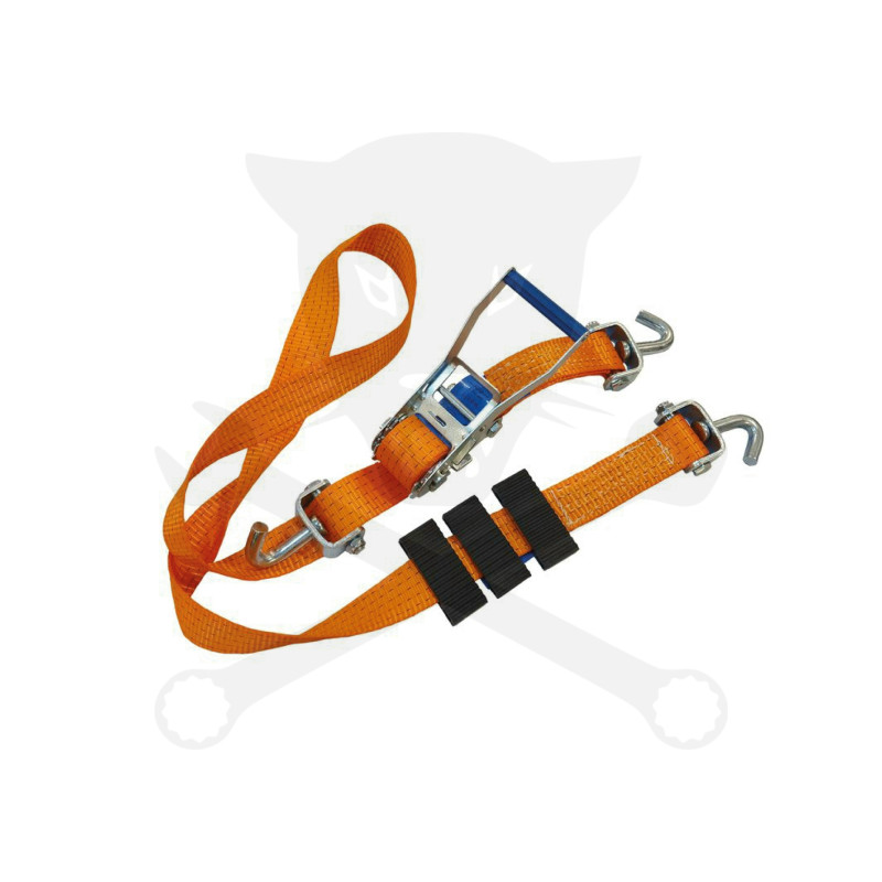 Jármű rögzítő tréleres gumis racsnis heveder, spanifer - 5 tonna