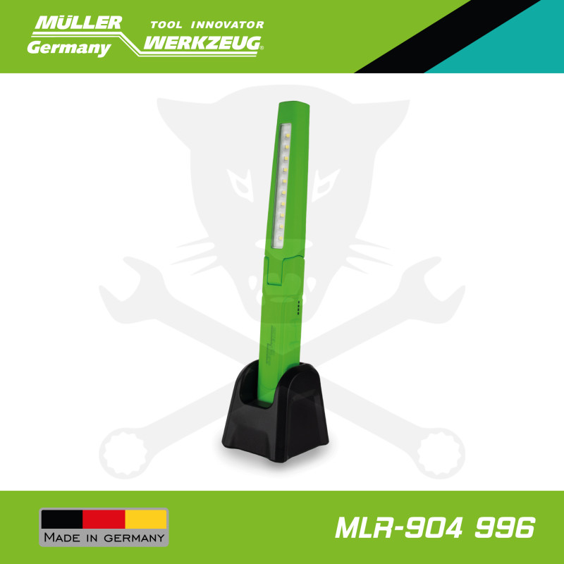 Szerelőlámpa LED 10+1 LED profi, 600 Lumen, akkus+aszt.dokkoló BF22