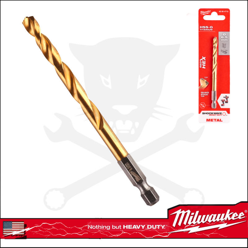 Csigafúró készlet HSS-G TiN 6.5 mm 1 db 1/4" RED HEX Milwaukee