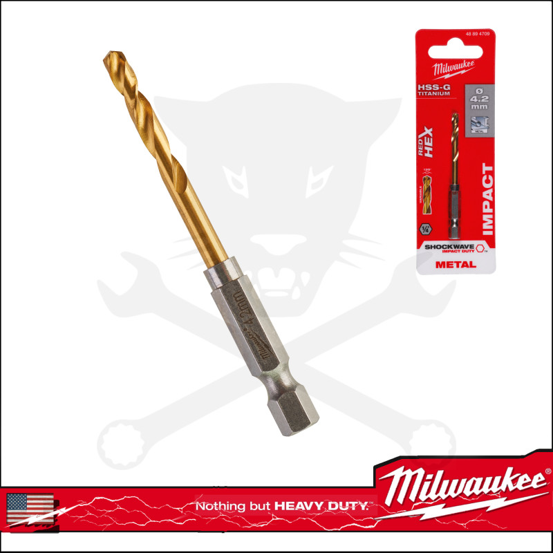 Csigafúró készlet HSS-G TiN 4.2 mm 1 db 1/4" RED HEX Milwaukee