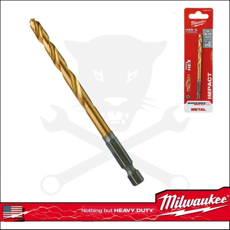 Csigafúró készlet HSS-G TiN 6.0 mm 1 db 1/4" RED HEX Milwaukee
