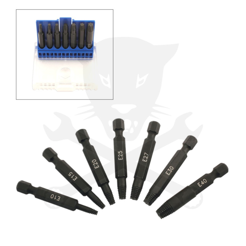 Csavarkiszedő készlet - sérült fejű Torx csavarokhoz - 7 db