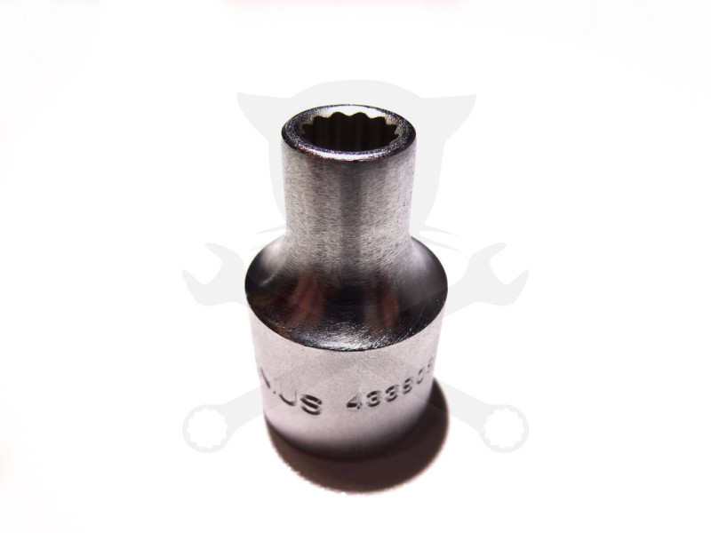 Dugókulcs - crowafej 1/2" 12 szög normál 08 mm Genius