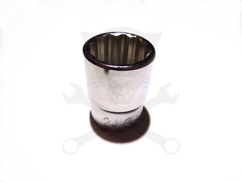 Dugókulcs - crowafej 1/2" 12 szög normál 24 mm Genius