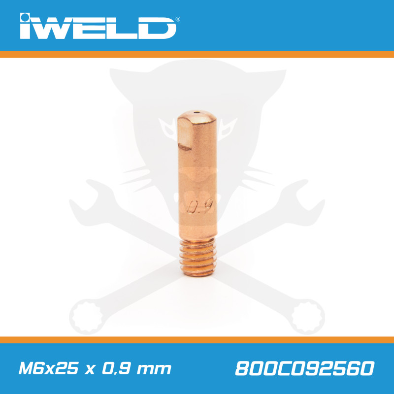 CO áramátadó fúvóka normál M6x25x6 mm x 0,9 mm - Iweld