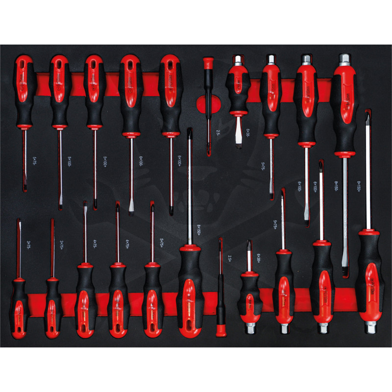 Szerszámos kocsi gyári-felszerelt 250 db-os 7 fiókos szekrény - BGS