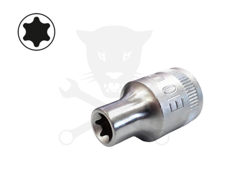 Dugókulcs - crowafej 3/8" belső torx E10 Genius