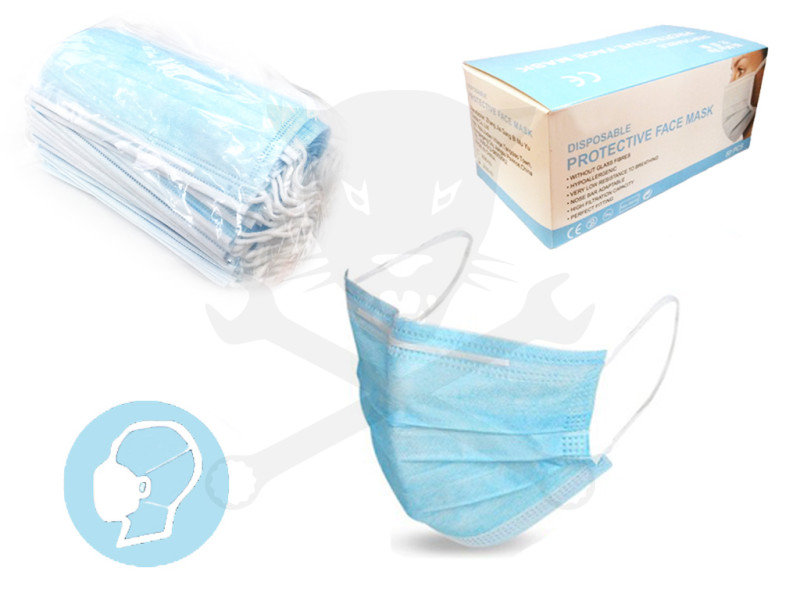 Arcmaszk - EÜ - orvosi szájmaszk 3 rétegű -1 db- - RAKTÁRON !!!