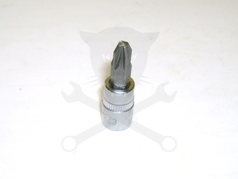 Rátűzőkulcs - crowa+bit 1/4" kereszt PZ3