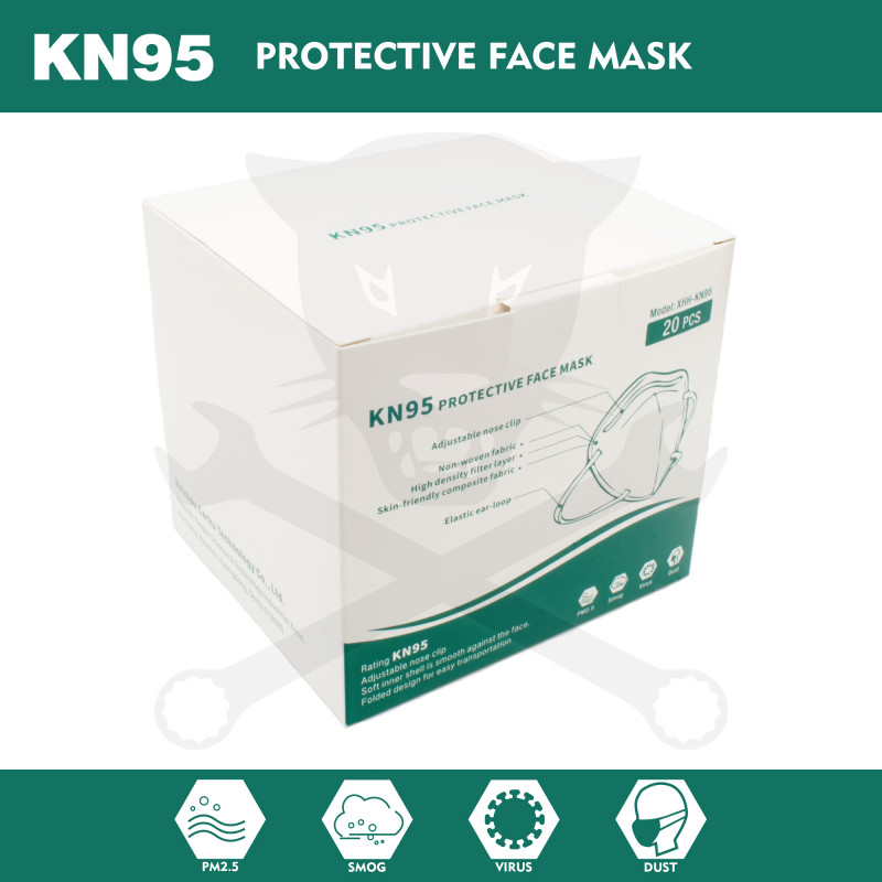 Arcmaszk - szájmaszk - FFP2 - KN95 szelep nélkül -fülpánt XHH-KN95 RAKTÁRON BF22