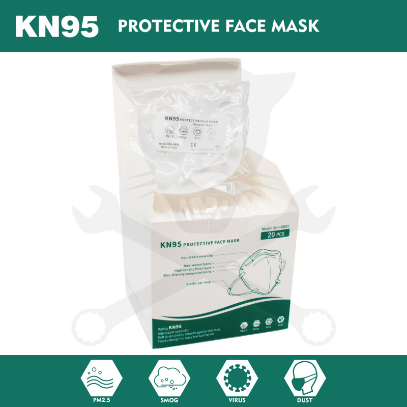 Arcmaszk - szájmaszk - FFP2 - KN95 szelep nélkül -fülpánt XHH-KN95 RAKTÁRON BF22