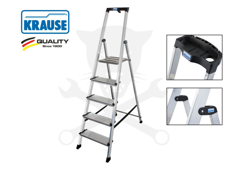 Alu lépcsőfokos állólétra 1x 5 Fokos Sepuro - MONTO-