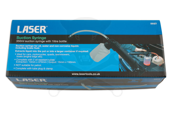 Olajleszívó kézipumpa 350 ml + 1 literes alsó tartály - Laser