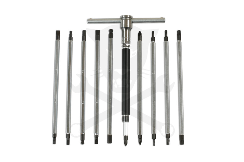 T-alakú csavarhúzó 12 db-os készlet, Torx, Imbusz, PH, PZ -AT18 -