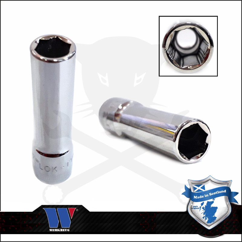 Lok-Typ Dugókulcs - crowafej 3/8" 11 mm 6 lap hosszú - Welzh