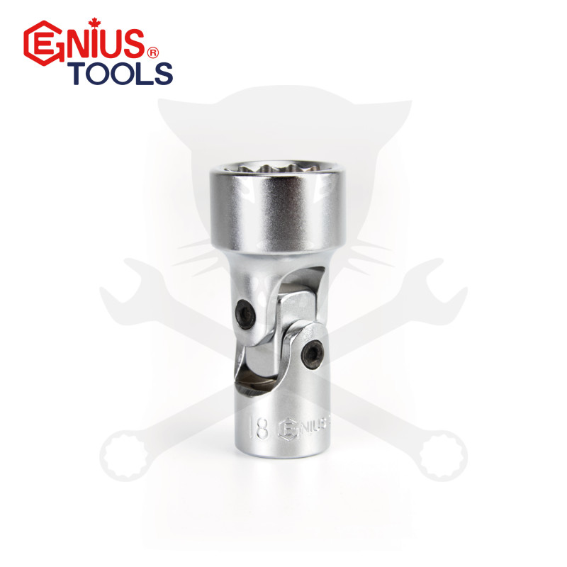 Dugókulcs - crowafej 3/8" csuklós 18 mm Genius