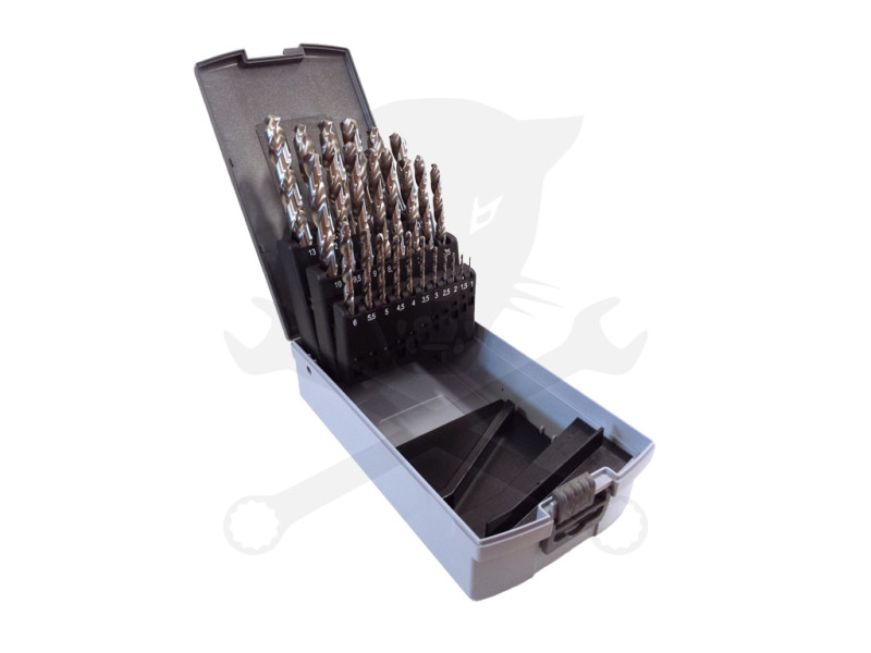 Csigafúró készlet HSS-E Co5 25 db-os 1.0-13.0 mm - ipari