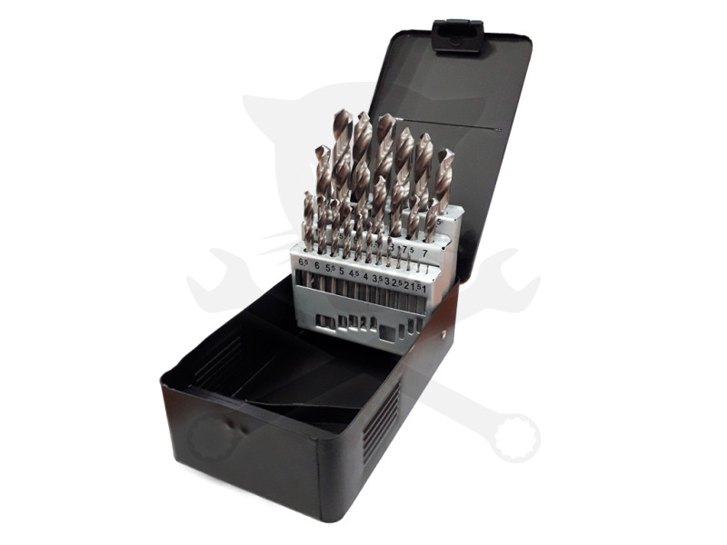 Csigafúró készlet HSS-G 25 db-os 1.0-13.0 mm - köszörült