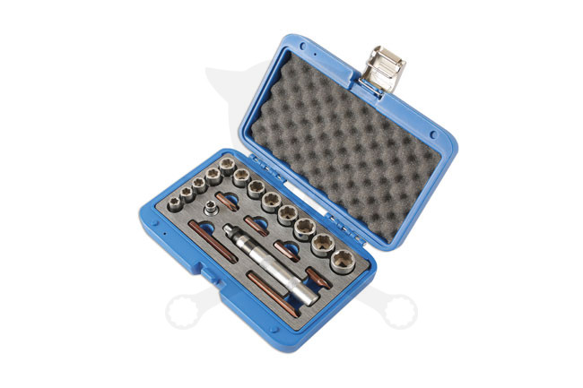 Csavarkiszedő készlet - sérült fejű csavarokhoz 20 db-os készlet üthető szár