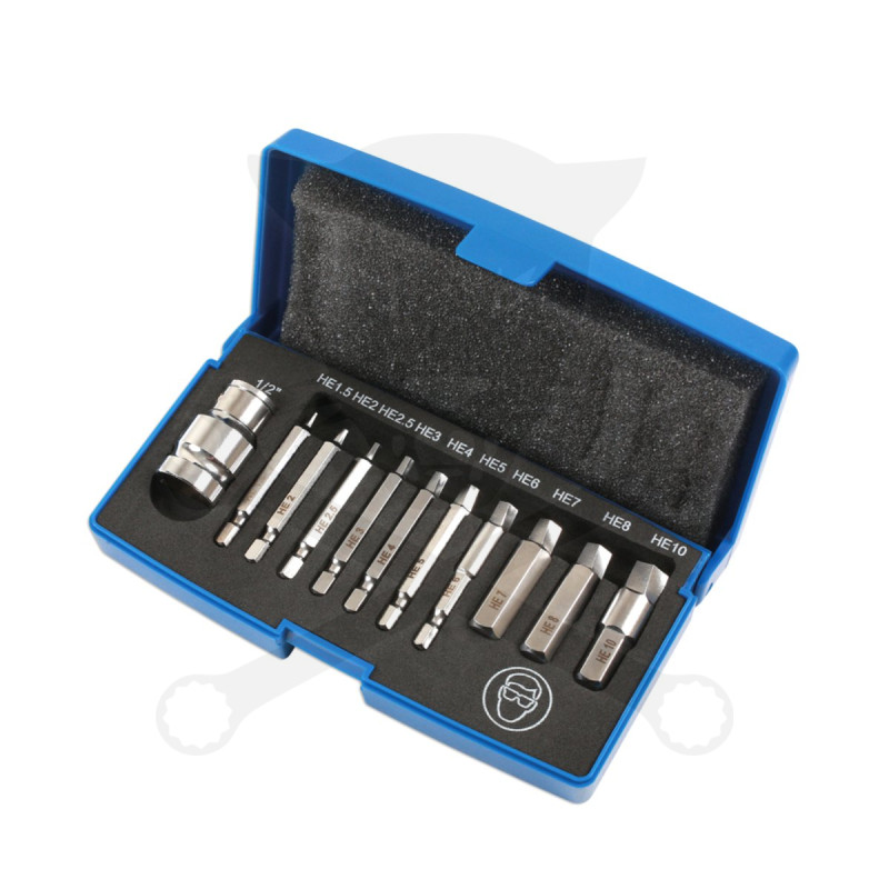 Csavarkiszedő készlet - sérült fejű BKNY imbusz csavarokhoz - 11 db