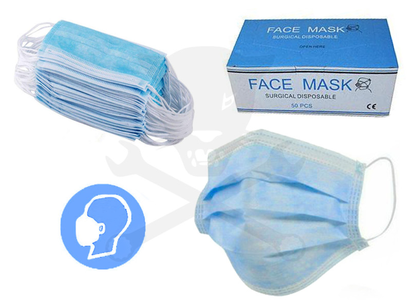 Arcmaszk - EÜ - orvosi szájmaszk 3 rétegű - orrmerevítővel -1 db- RAKTÁRON !!!