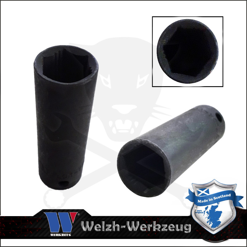 Lok-Typ Légkulcsfej - gépifej 3/8" 15 mm 6 lap hosszú - Welzh