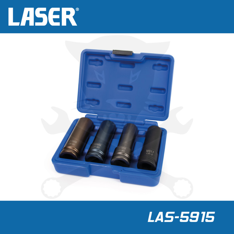 Légkulcsfej készlet 1/2" 4 db-os alufelnihez 17/19/21+17-es Mercedes WAF