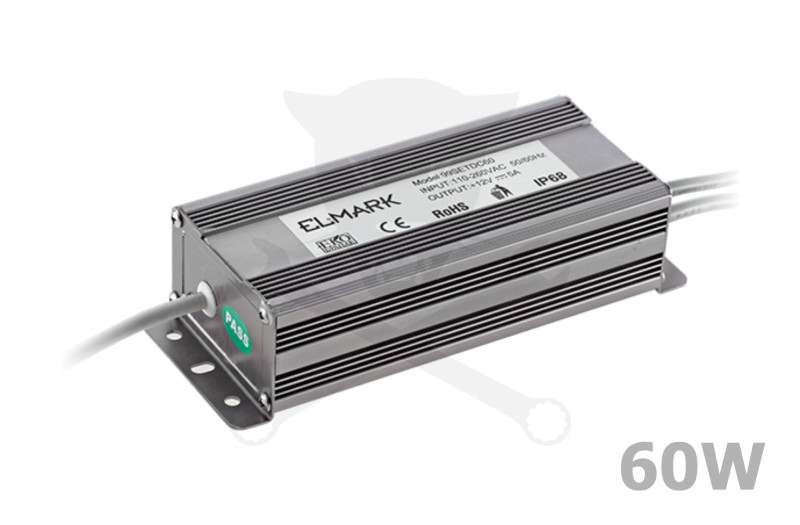 Tápegység LED szalaghoz, kültéri 12V - 060W - ELMARK