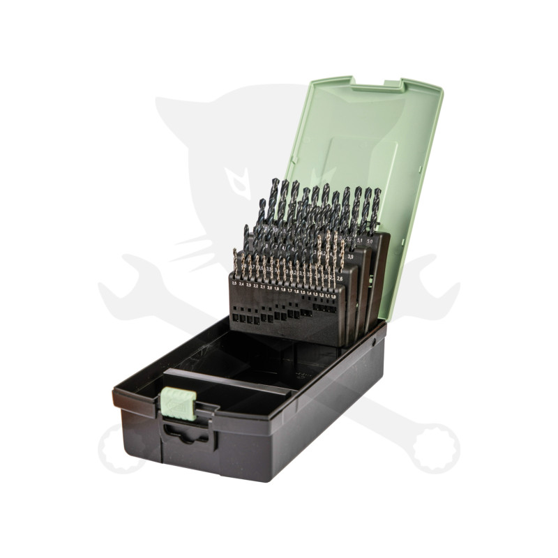 Csigafúró készlet HSS TiN Titán bevonatú 51 db-os 1.0-6.0 mm Walter IPARI (975176)