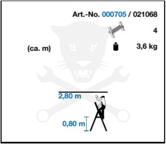 Létra ALU lépcsőfokos álló 1x 4 fokos - Krause CORDA