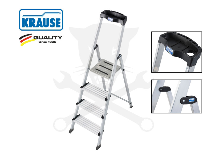 Alu lépcsőfokos állólétra 1x 4 Fokos Sepuro - MONTO-