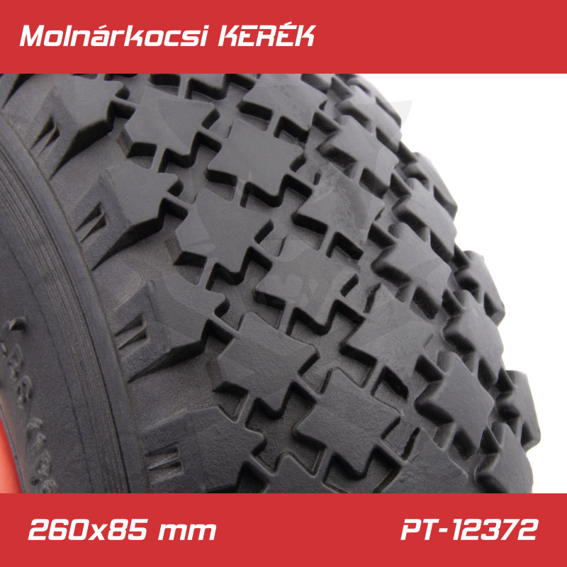Molnárkocsi KERÉK műa.felnis görgő nélkül - gumitömlős 3.00-4/260x85mm