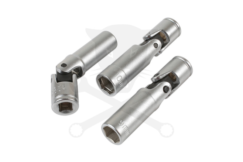 Izzítógyertya-kulcs készlet csuklós 3 db-os 8-9-10 mm-extra vékony