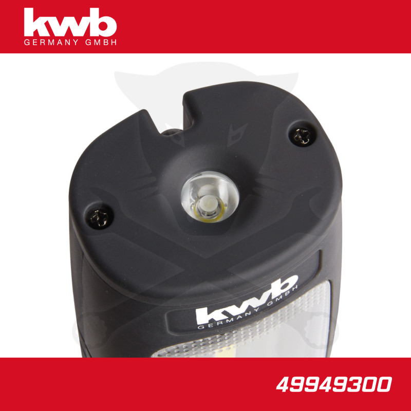 Szerelőlámpa LED 01 COB + 1 ledes dönthető akkus 422 lm - KWB