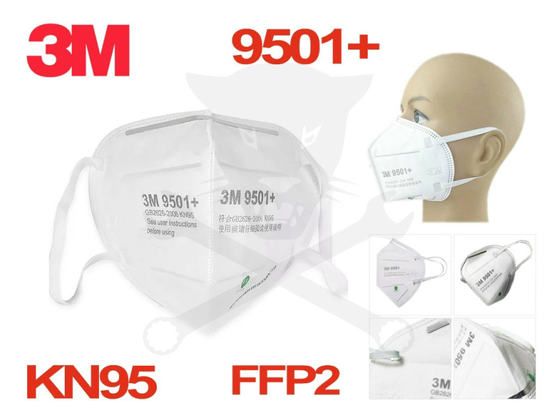 Arcmaszk - szájmaszk 3M - FFP2 - KN95 szelep nélkül - fülpánt RAKTÁRON !