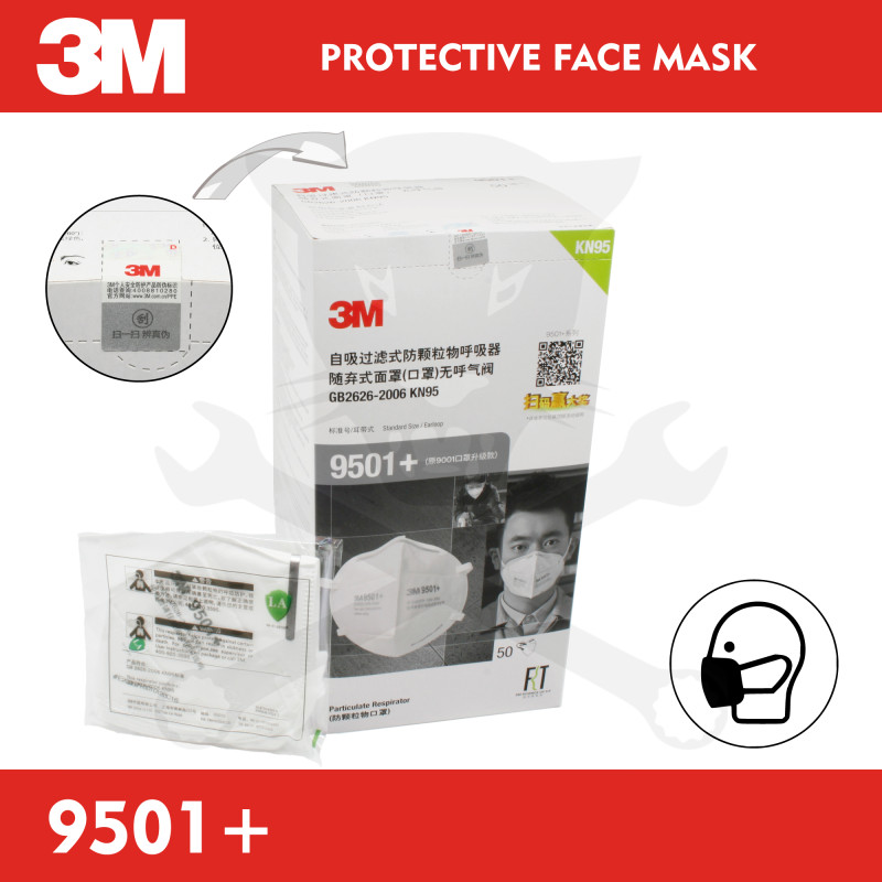 Arcmaszk - szájmaszk 3M - FFP2 - KN95 szelep nélkül - fülpánt RAKTÁRON !